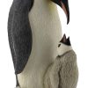 Figura de animal de 9 pulgadas de pingüino con cría