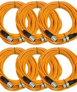 SEISMIC AUDIO - SAXLX-50 - Paquete de 6 de 50' Cables de