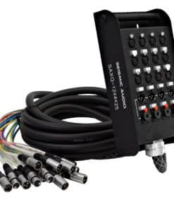 Cable Serpenteante XLR de 12 Canales y 25' con Retornos XLR