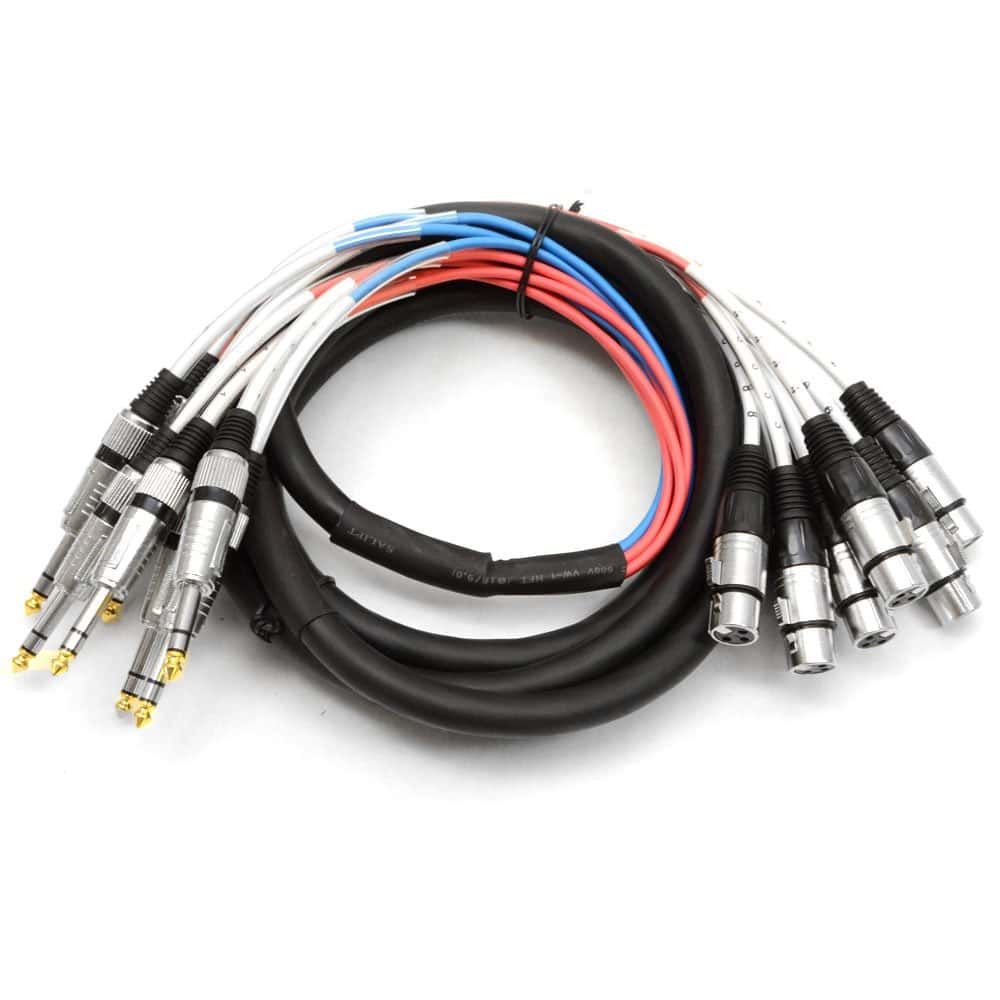 Cable Serpiente XLR Hembra a 1/4" TRS de 8 Canales de 10