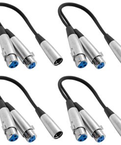 SEISMIC AUDIO SA-Y4 Pack de 4 cables divisor 1 pie 1 XLR