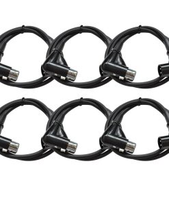 SEISMIC AUDIO - Paquete de 6 cables de empalme de 3' XLR a