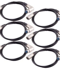 SEISMIC AUDIO - XLRRAS - Paquete de 6 cables de parche de