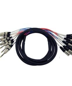 Cable Snake de 8 Canales XLR Macho a 1/4" TRS de 10 pies -