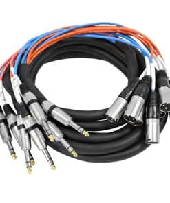 Cable Serpiente de 8 Canales 15' XLR Macho a 1/4" TRS -