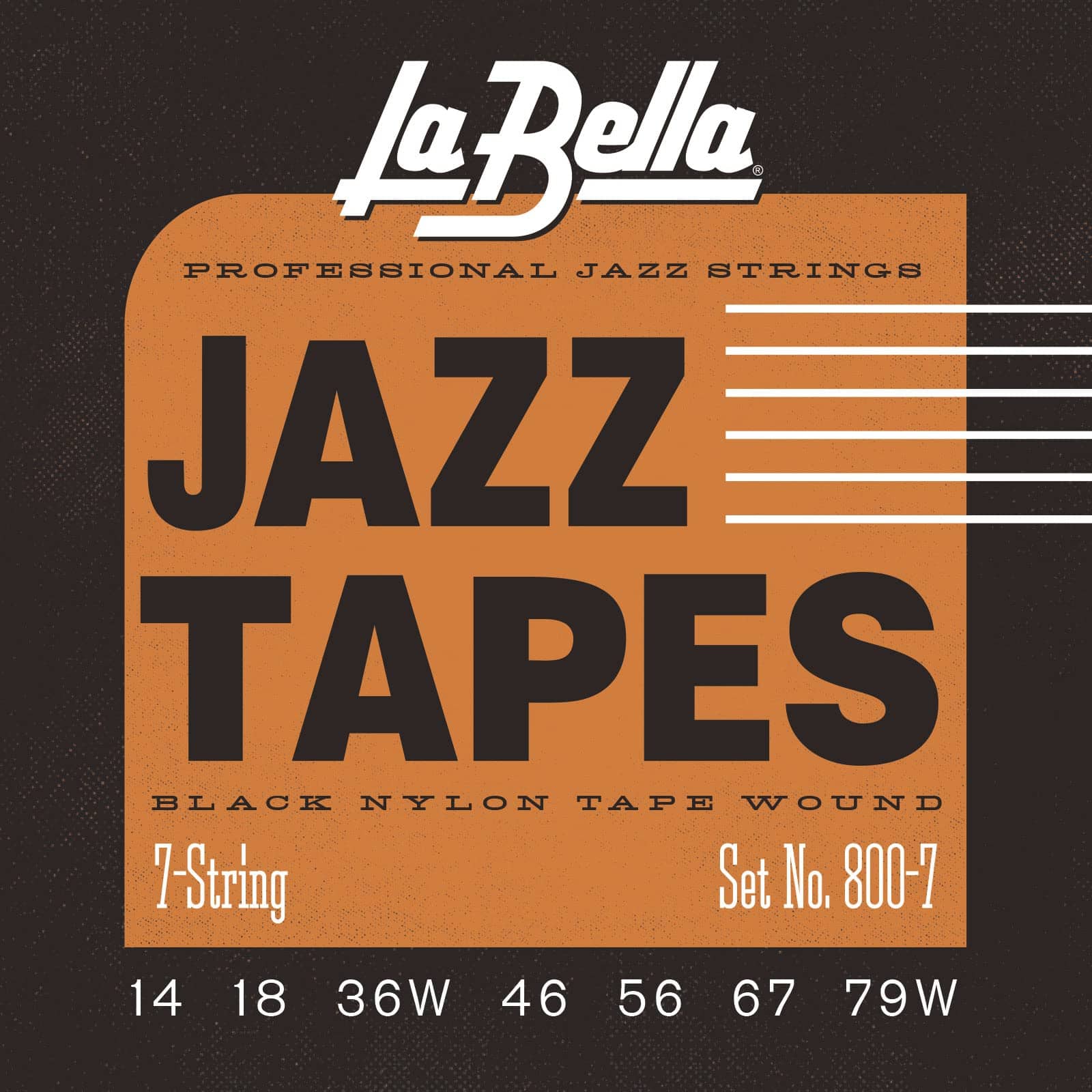 Cuerdas de Guitarra Eléctrica La Bella 800-7 Jazz Tapes