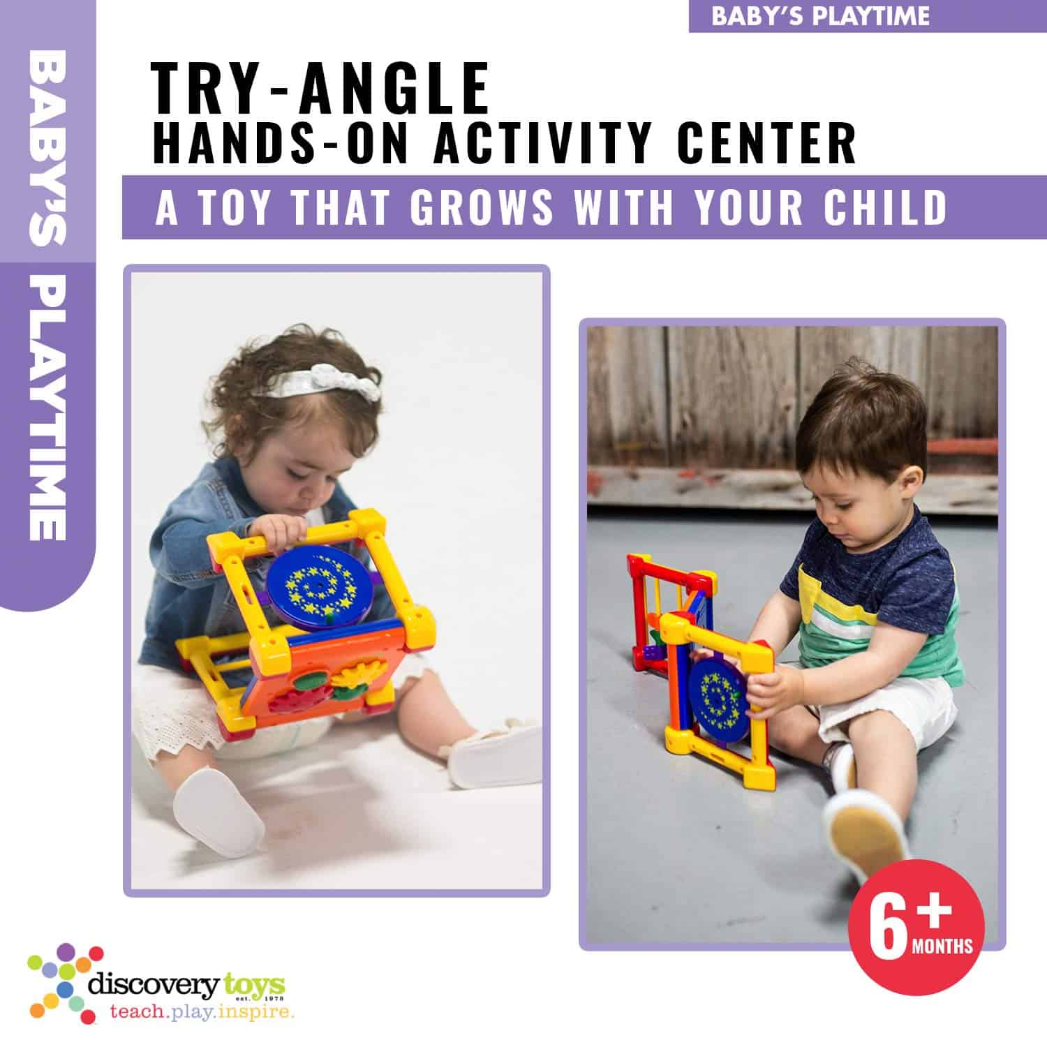 Centro de Actividades para Bebés Discovery Toys Try-Angle - Imagen 6