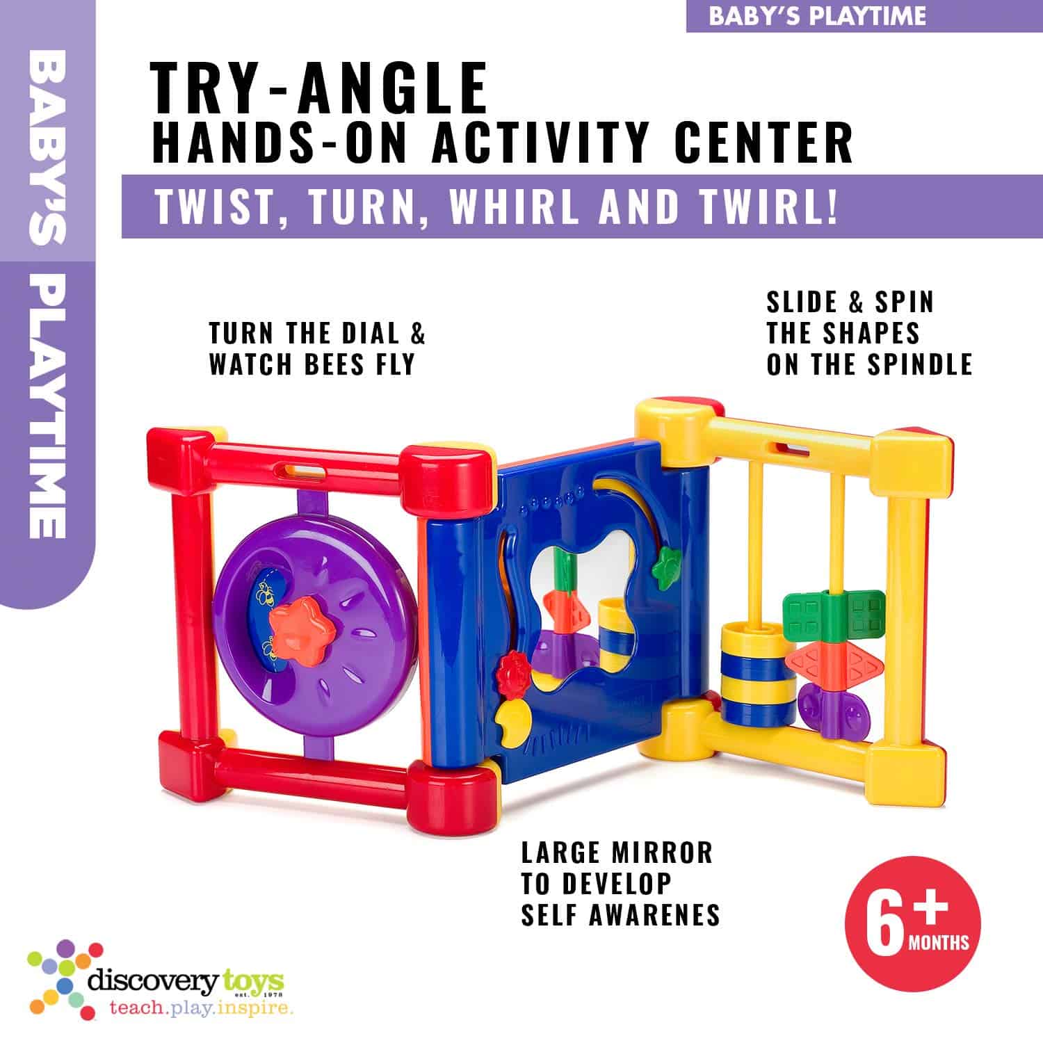 Centro de Actividades para Bebés Discovery Toys Try-Angle - Imagen 3