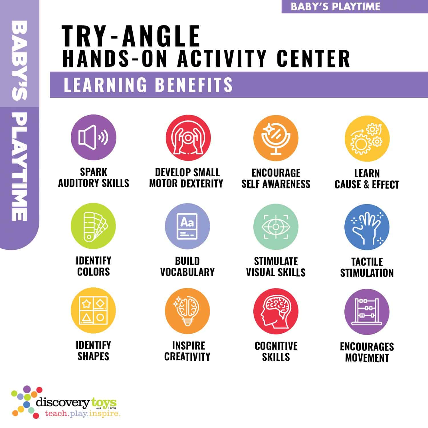 Centro de Actividades para Bebés Discovery Toys Try-Angle - Imagen 7