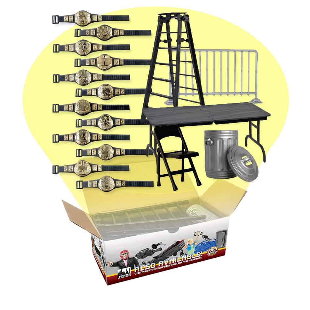 Set de 12 Cinturones de Campeonato y 5 Accesorios para