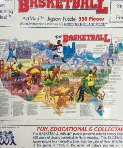 Rompecabezas de Mapa de Arte de Baloncesto de World