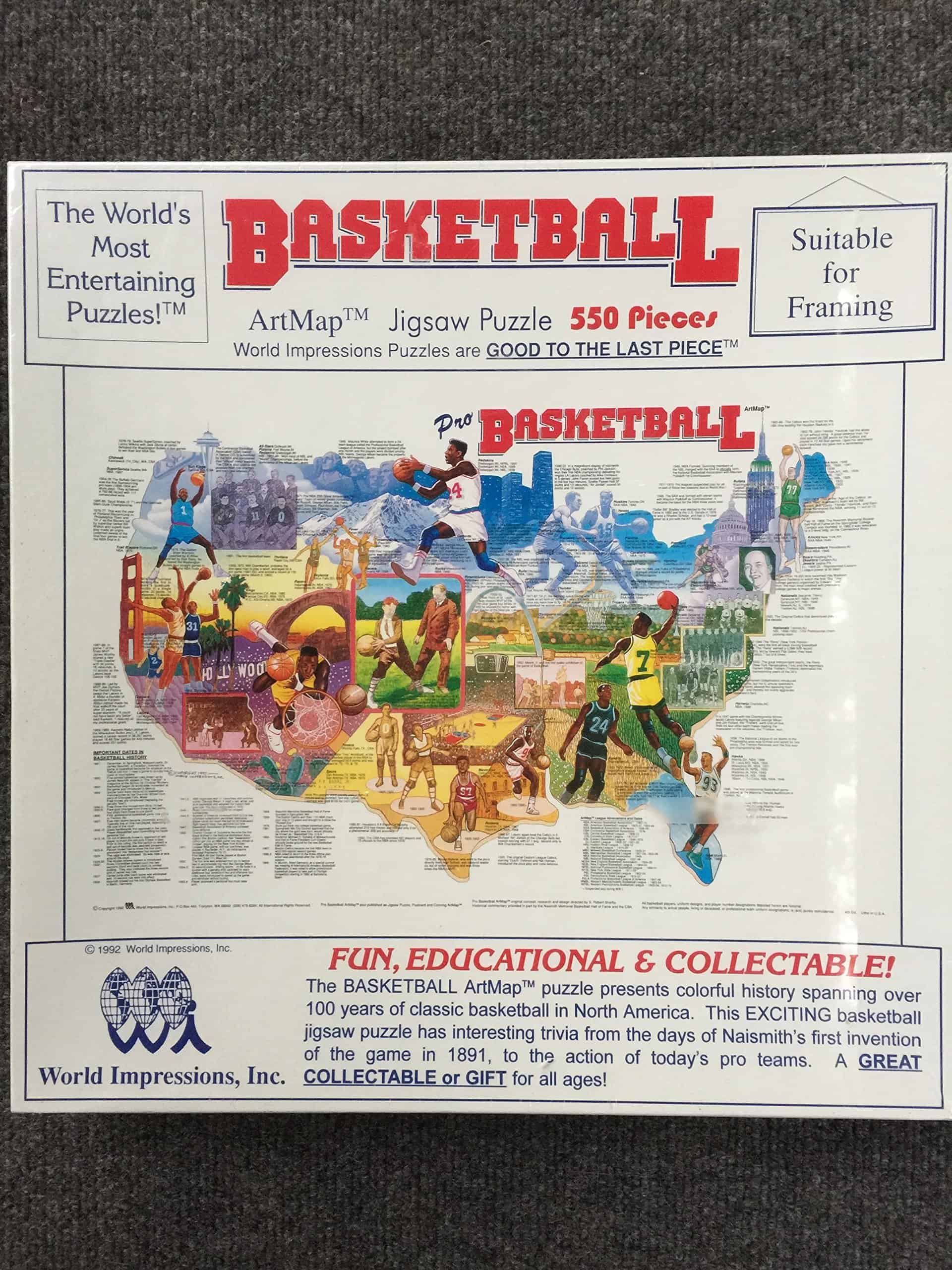 Rompecabezas de Mapa de Arte de Baloncesto de World - Imagen 3