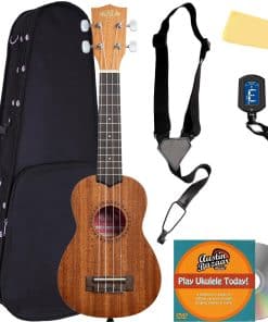 Paquete de Ukulele Soprano Kala KA-15S de Caoba con Estuche
