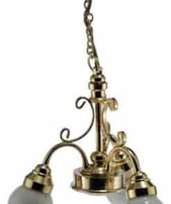 Lámpara de araña en miniatura de 3 brazos con globos