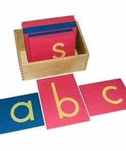 Letras de lija minúsculas Montessori Kid Advance con caja