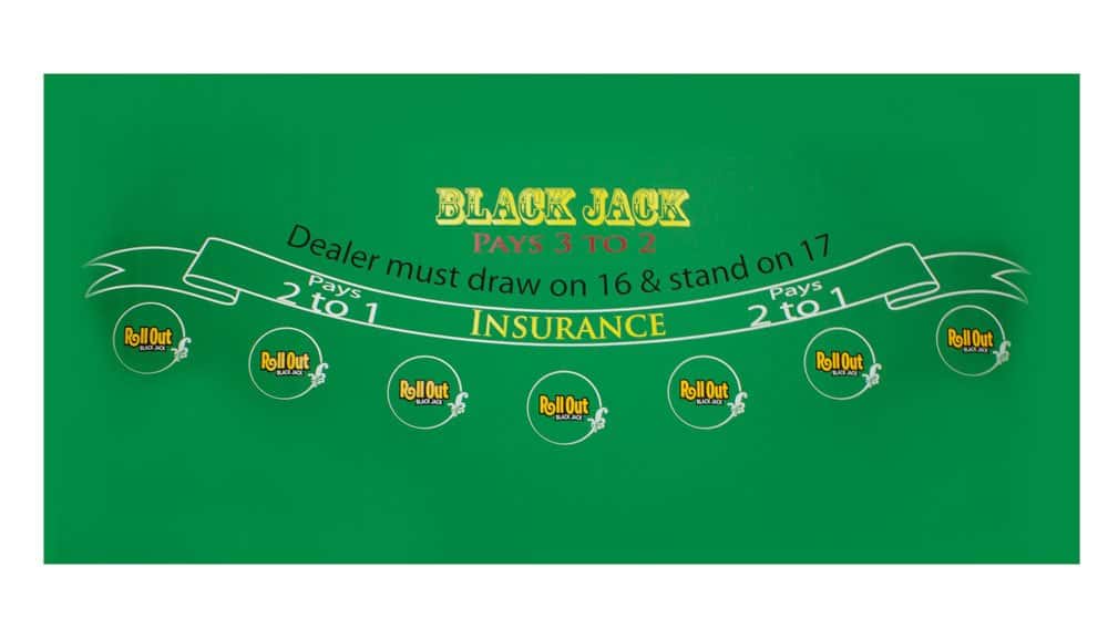Tapete de Juego Roll Out para Blackjack