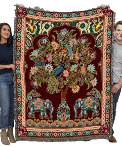 Manta de Elefantes Asiáticos de Pure Country Weavers -