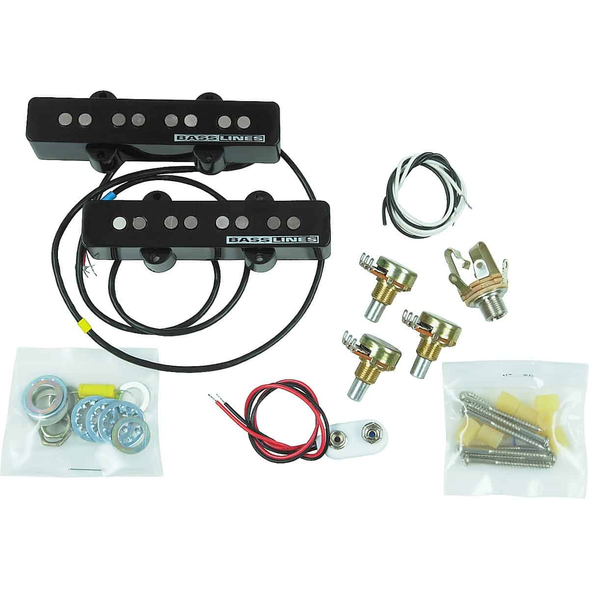 Set de pastillas activas para Jazz-Bass Basslines AJJ-2