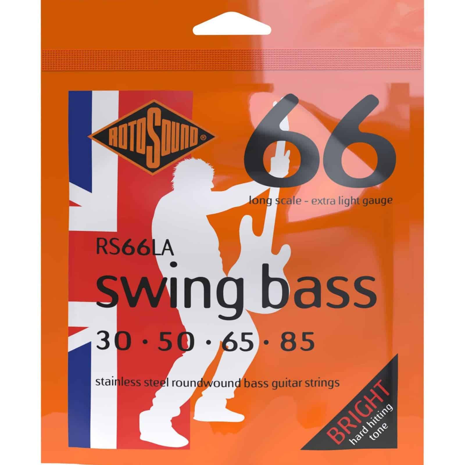 Cuerdas de Bajo de Acero Inoxidable Rotosound RS66LA Swing