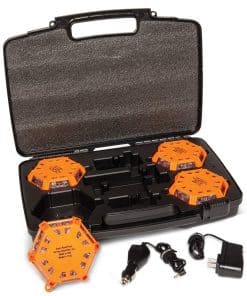 Juego de 4 luces de emergencia LED Aervoe (Rojo)