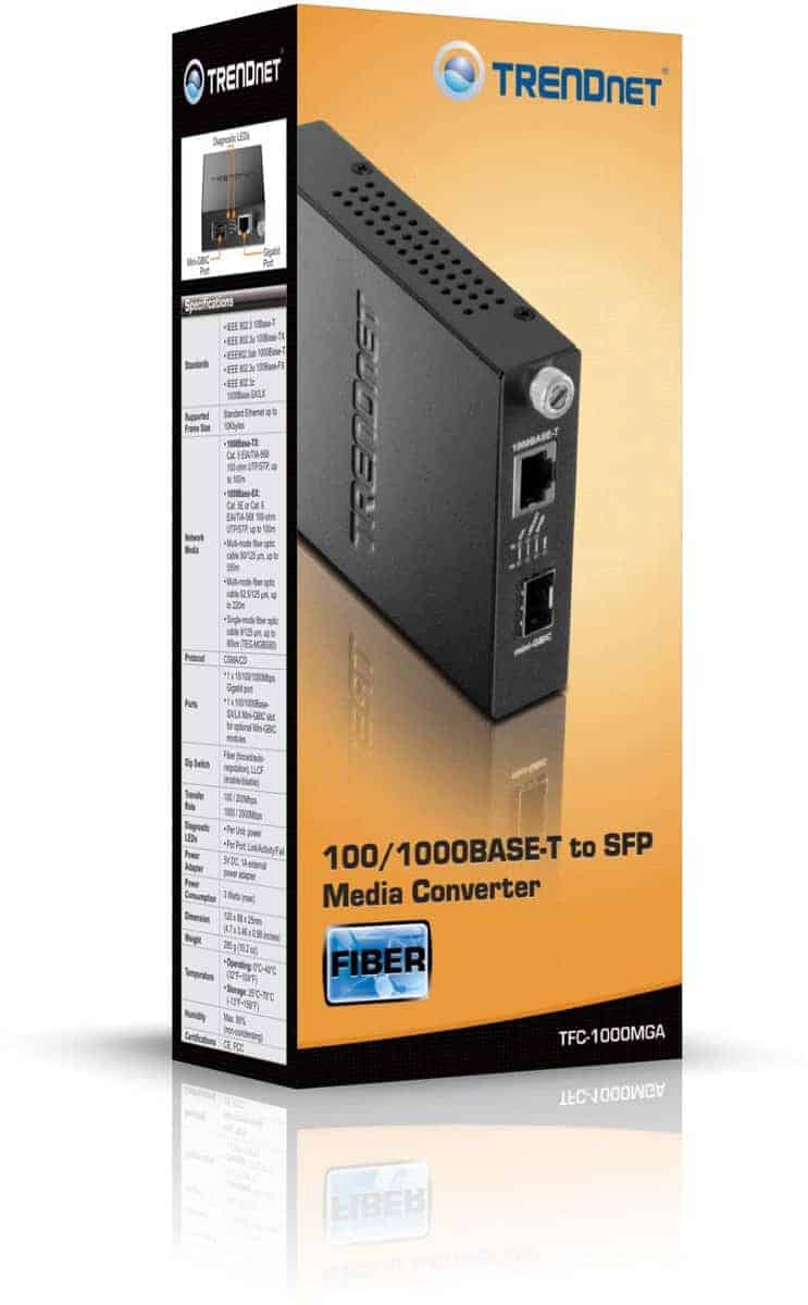 Conversor de medios de fibra TRENDnet 100/1000Base-T a SFP, - Imagen 6