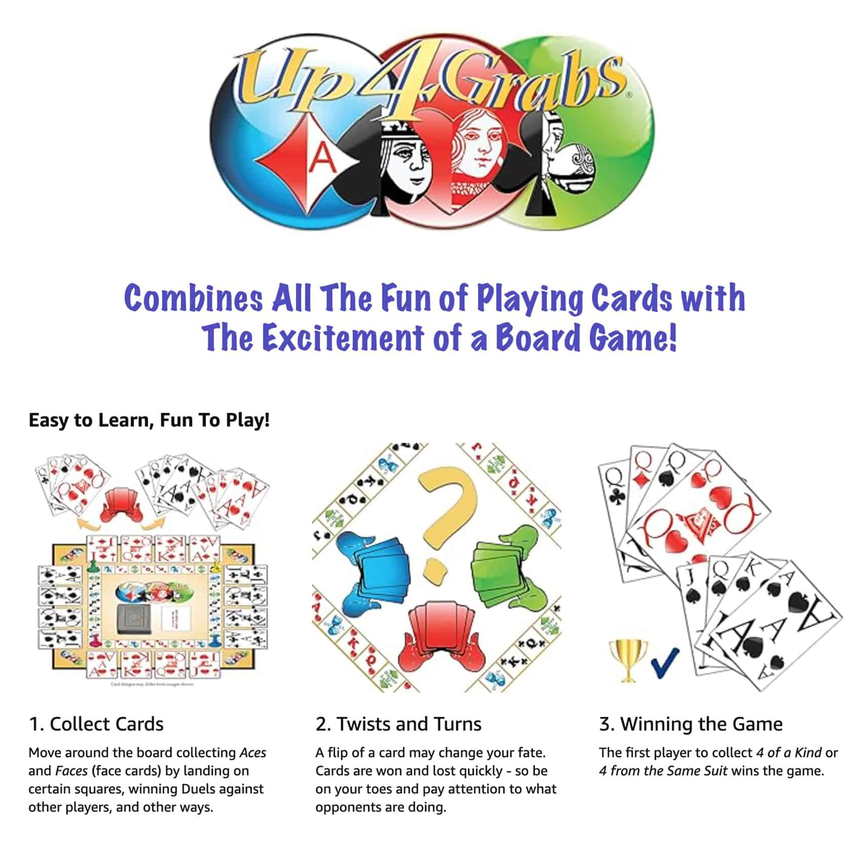 Up 4 Grabs - Un Juego de Mesa de Cartas Único Lleno de - Imagen 6