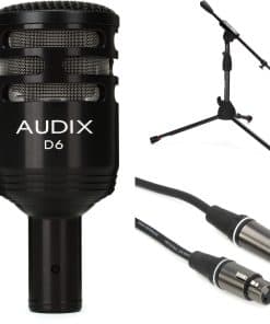 Paquete de Micrófono Audix D6 para Bombo con Soporte y Cable