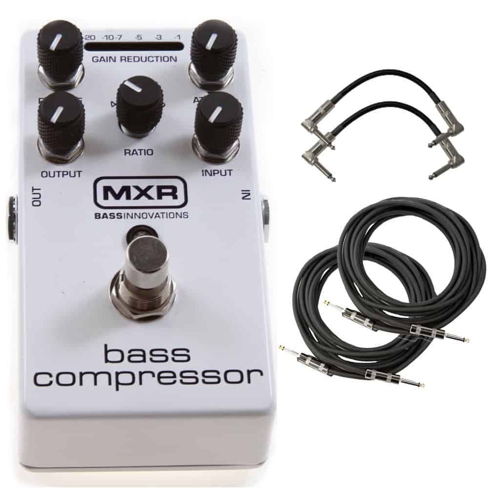 Pedal de compresión MXR M87 Bass con 4 cables