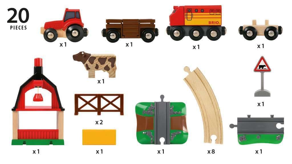 BRIO 33719 Farm Railway Playset - Juego de Trenes - Imagen 5