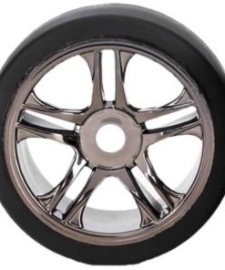 Traxxas 6479 Llantas y Ruedas Ensambladas Negro Cromado,