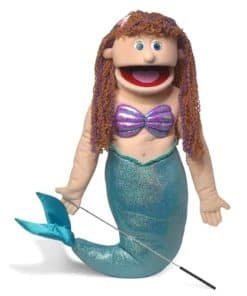 Marioneta Sirena de Cuerpo Completo, Estilo Ventrílocuo, 25"