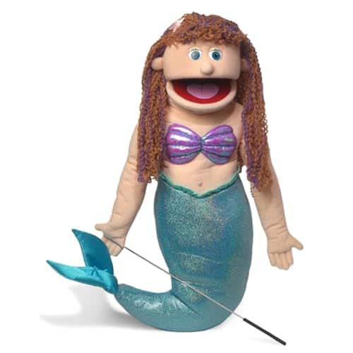 Marioneta Sirena de Cuerpo Completo, Estilo Ventrílocuo, 25"