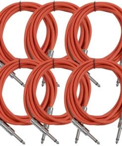 Paquete de 6 Cables para Guitarra, Instrumento o Patch de