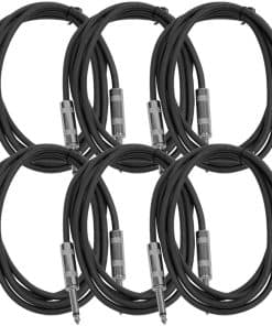Seismic Audio SASTSX-6Black-6PK 6 Pies Cable de Guitarra,