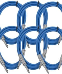 Pack de 6 Cables de Guitarra, Instrumento o Patch de 6 pies