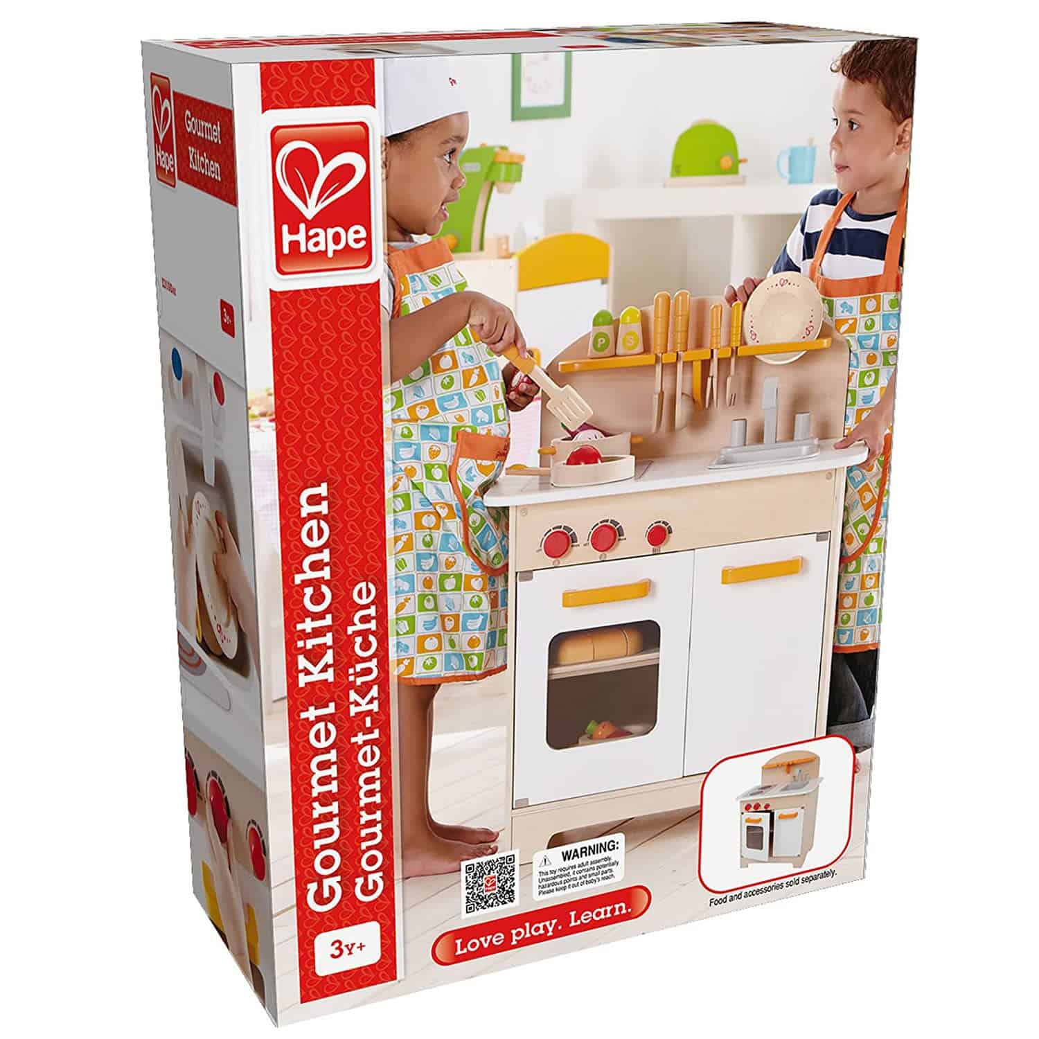 Cocina Gourmet de Madera para Niños Hape en Naranja - Imagen 7