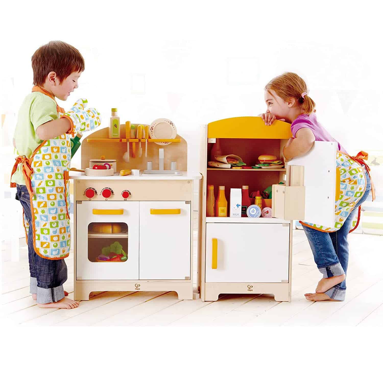 Cocina Gourmet de Madera para Niños Hape en Naranja - Imagen 3