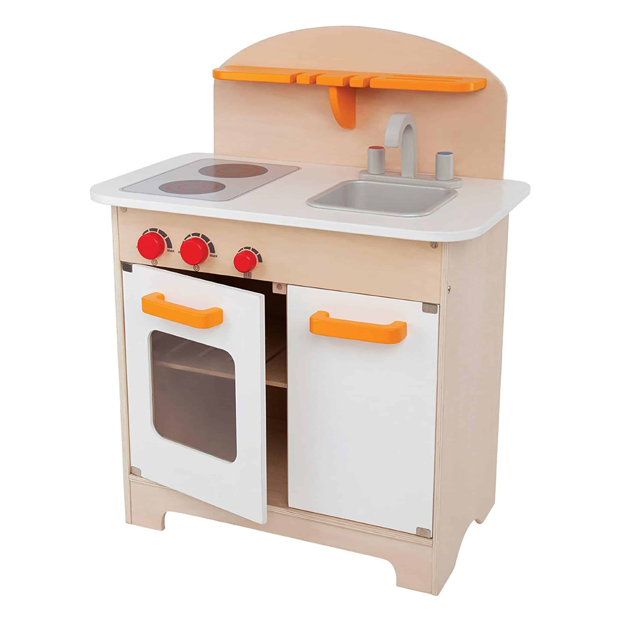Cocina Gourmet de Madera para Niños Hape en Naranja