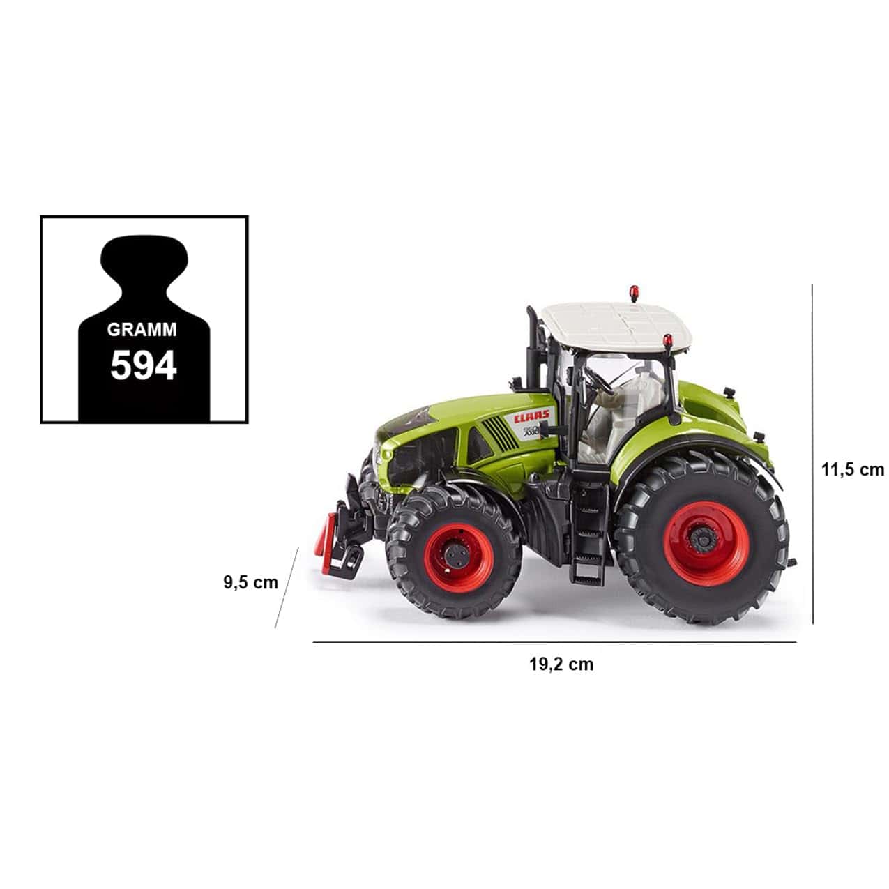 Tractor Claas Axion 950 Farmer SIKU 3280, Verde - Imagen 6