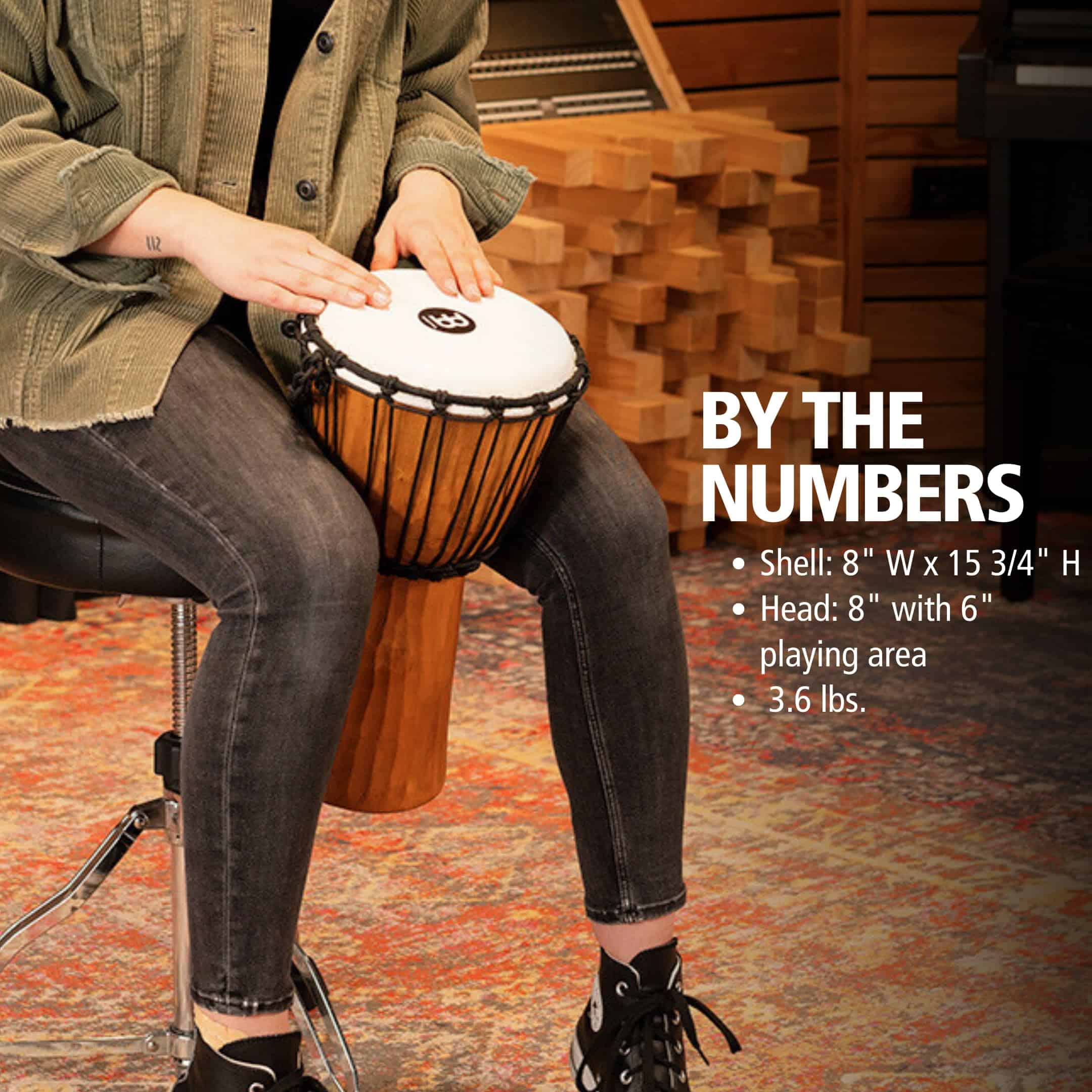 Meinl Percusión Djembe Tambor de Mano Instrumento Circular, - Imagen 7