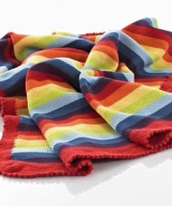 Manta de bebé hecha a mano - Rayas arco iris - Algodón -