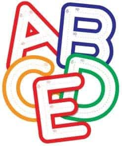 Roylco R49622 Letras de Seguimiento, Borrado en Seco,