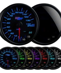 Velocímetro GlowShift Tintado de 7 Colores 140 MPH - Se