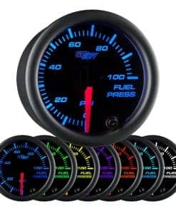Kit de medidor de presión de combustible GlowShift Negro de