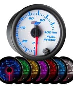 Kit de Manómetro de Presión de Combustible GlowShift Blanco