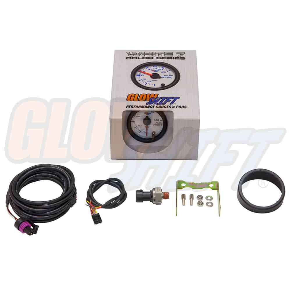 Kit de Manómetro de Presión de Combustible GlowShift Blanco - Imagen 7