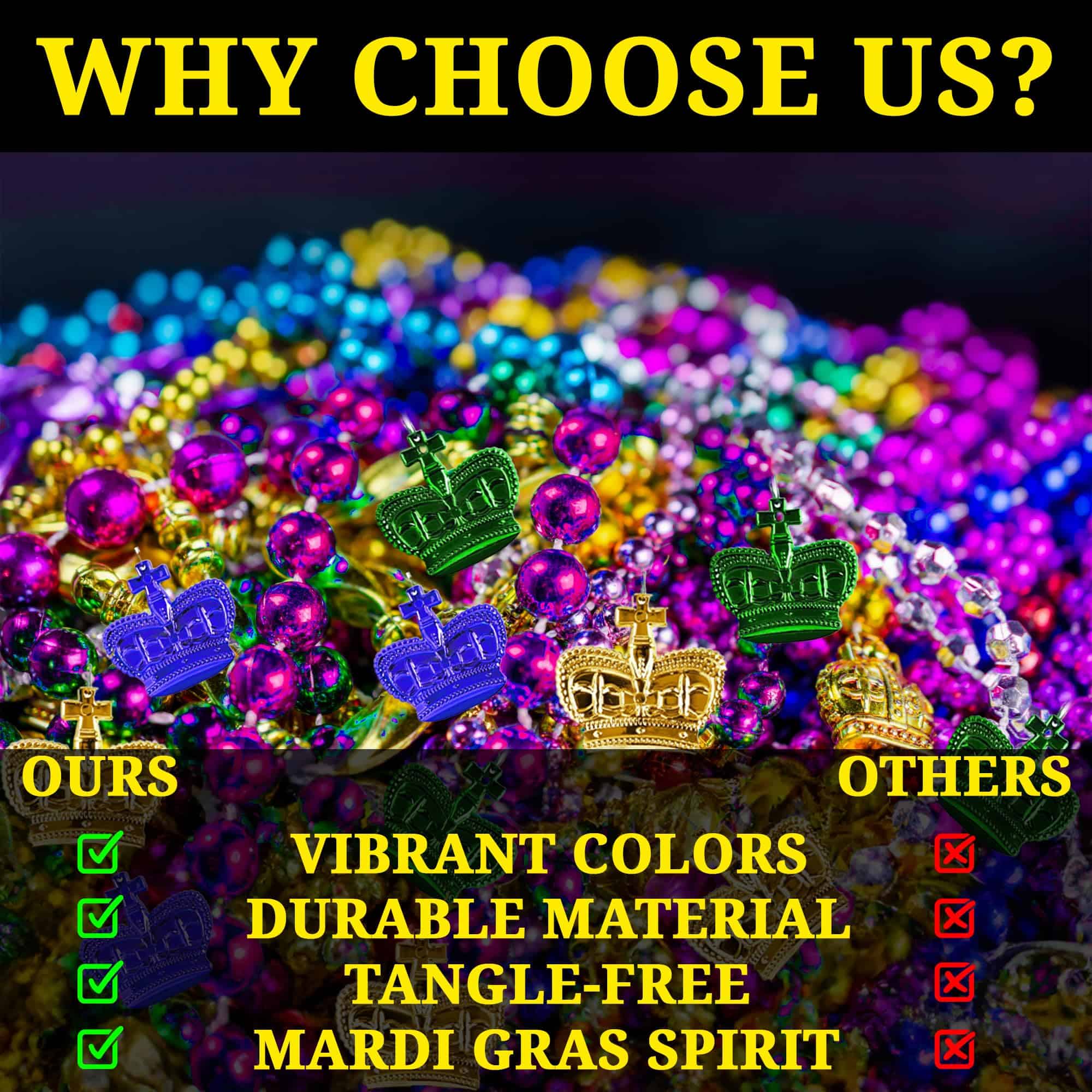 Conjunto de 500 Collares de Mardi Gras de Fun Express - Imagen 7