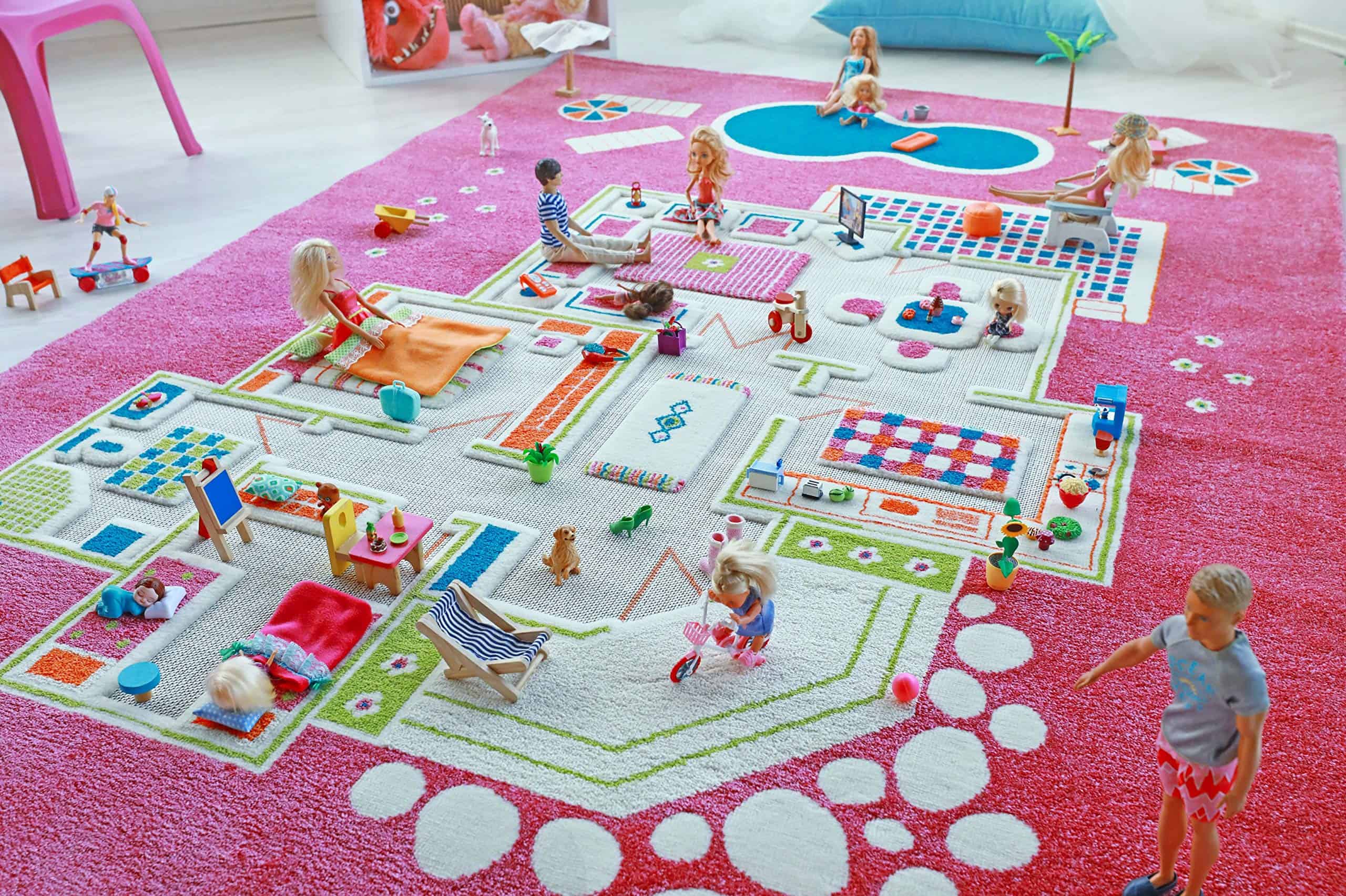 Tapete de Juego 3D IVI Playhouse, Rosa, Grande - Imagen 3