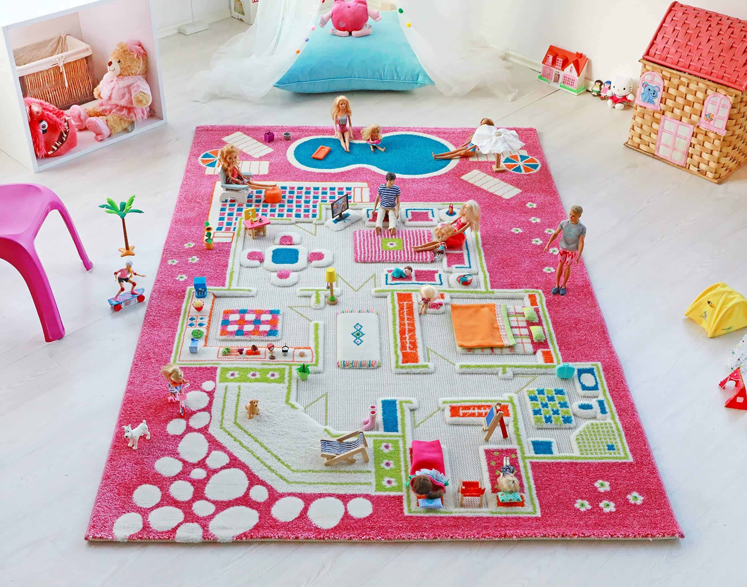 Tapete de Juego 3D IVI Playhouse, Rosa, Grande - Imagen 6