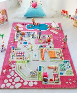 Tapete de Juego 3D IVI Playhouse, Rosa, Grande